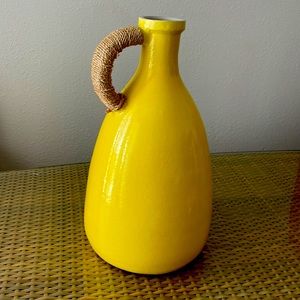 Yellow ceramic vase
